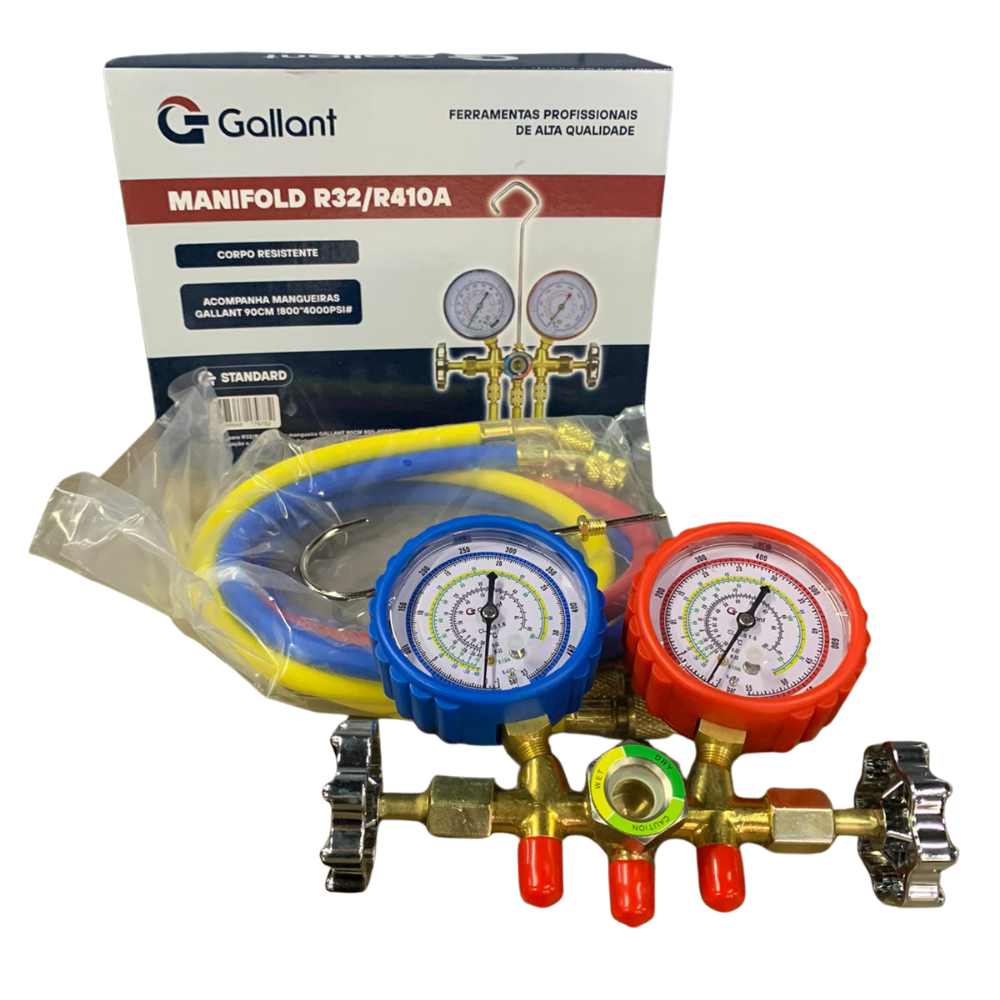 Manifold R32/R410A com Mangueira Gallant 90cm 800-4000PSI